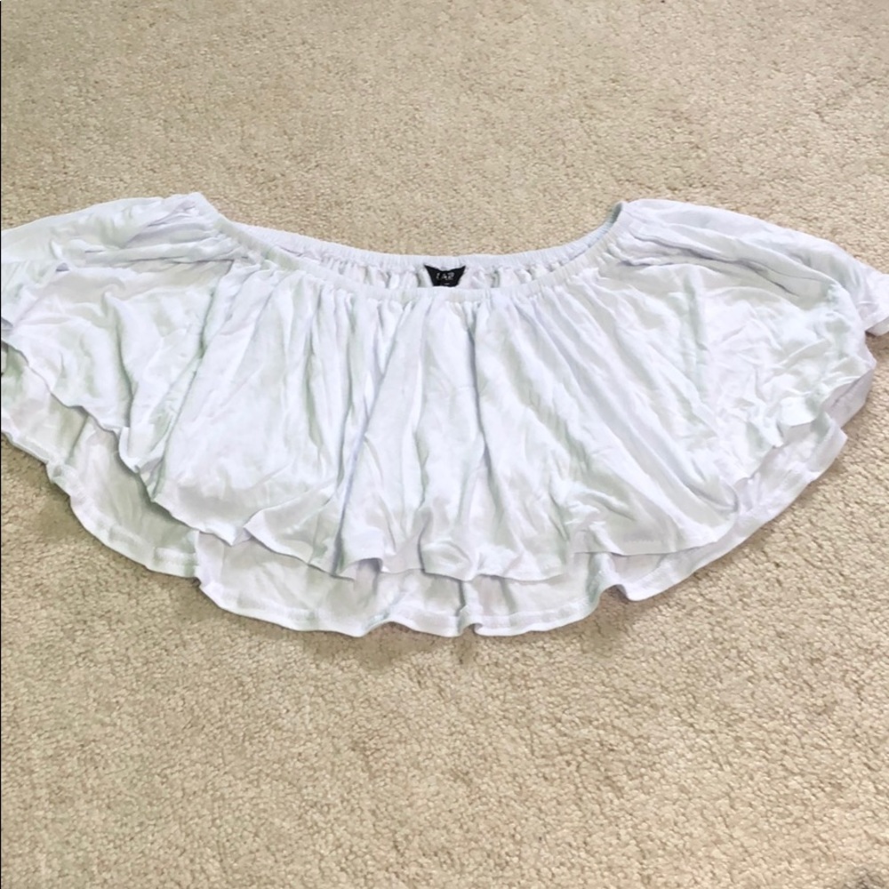 Pure white crop top